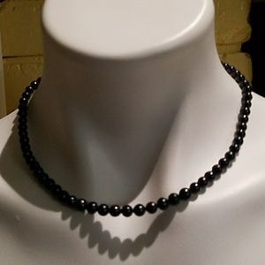 Black Salt Water Pearl Necklace